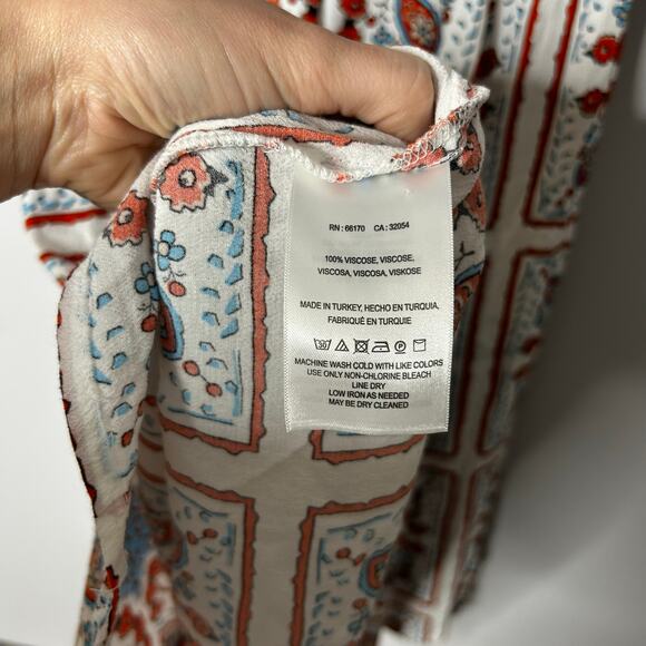 Anthropologie Maeve Praslin Floral Buttondown Dress Women’s 10 Bohemian Pockets - Picture 10 of 11